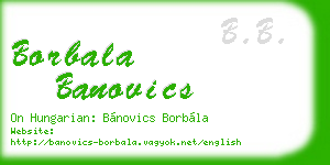 borbala banovics business card