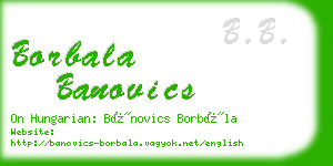 borbala banovics business card